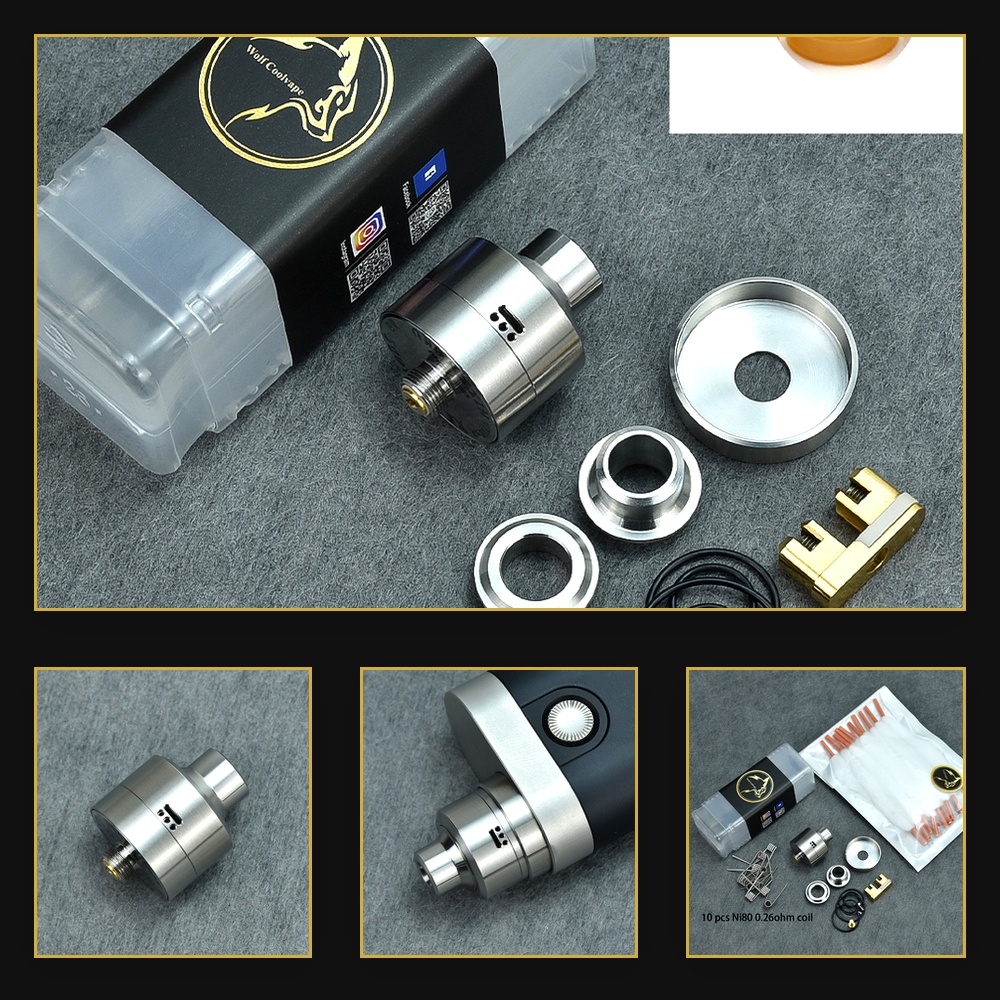 Accessories For Vaping - Atomizer Wolfcoolvape Nisshoku RDA untuk Vaping