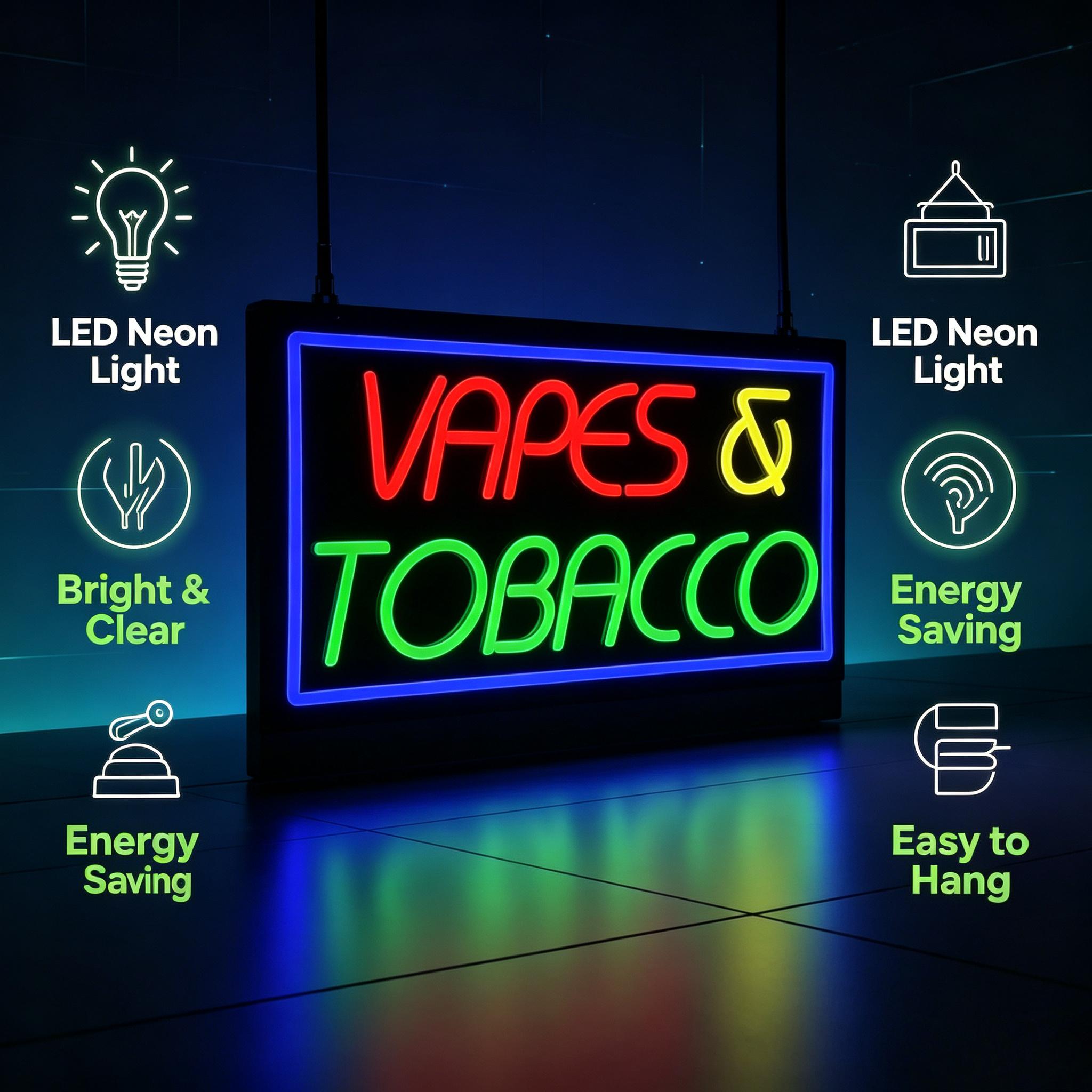 Lampu Neon LED yang Dapat Dire - Vaping Store ulasan dan harga